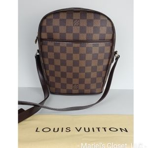 Authentic Louis Vuitton Damier Ebene Ipanema PM #3062M